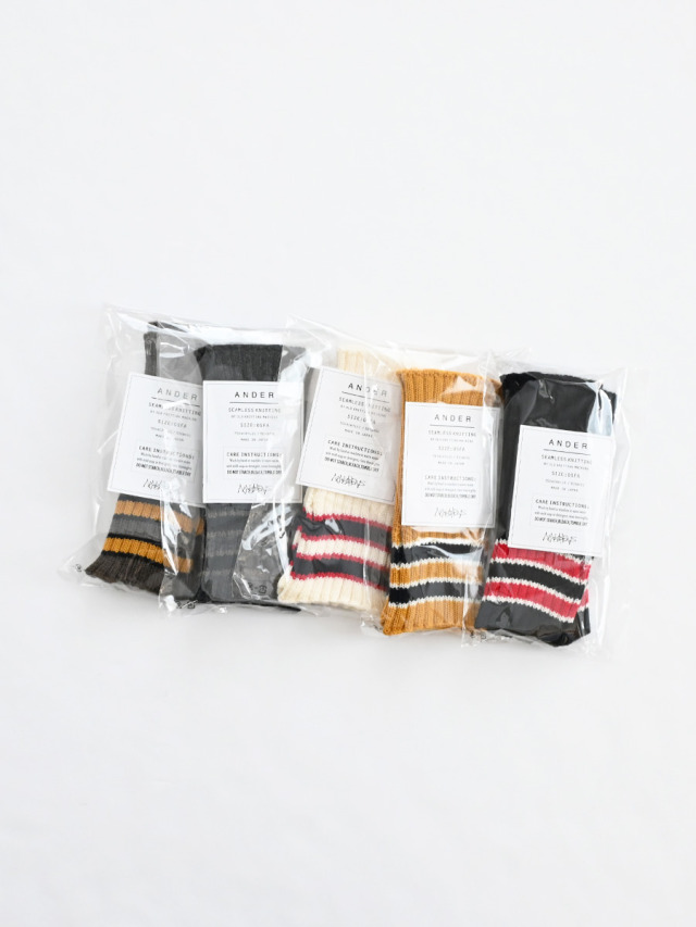 【60%OFF】ANDER (アンダー)　FINGERLESS LINE GLOVE