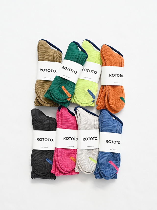 【30%OFF】ROTOTO (ロトト)　CHUNKY RIBBED CREW SOCKS