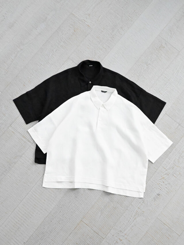 maillot mature (マイヨマチュア)　Linen Big Polo Shirt-Tee (リネン・ビッグポロ) MAS-25155