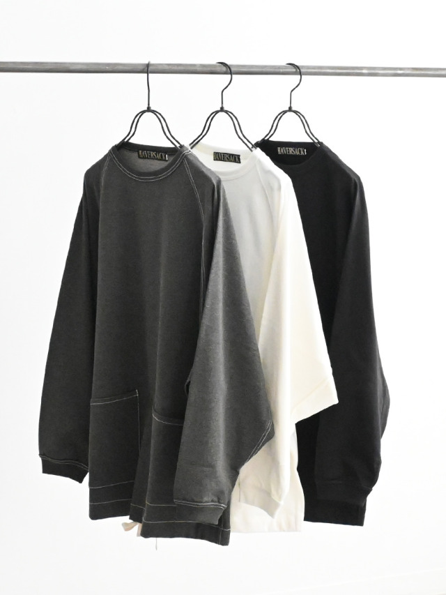 HAVERSACK (ハバーサック)　度詰め天竺 ラグランロングTシャツ