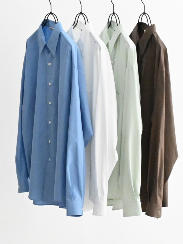 AURALEE (オーラリー) WASHED FINX TWILL BIG SHIRT
