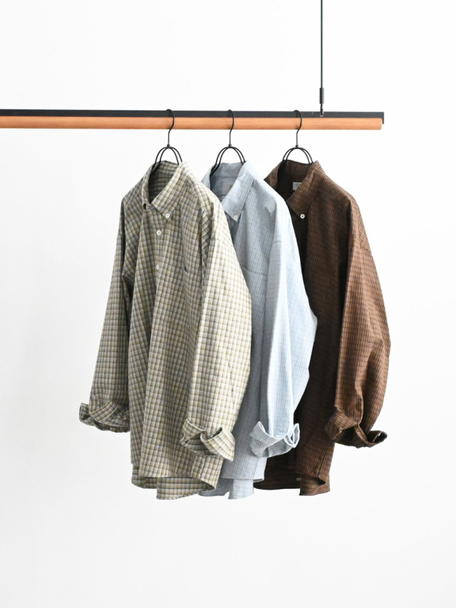 SEDAN ALL-PURPOSE (セダンオールパーパス) Twill Plaid Big BD Shirt