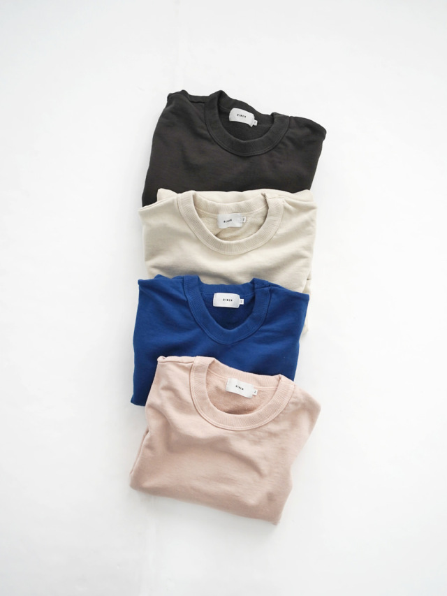 RINEN (リネン)　20/1オーガニック裏毛 クルーネック