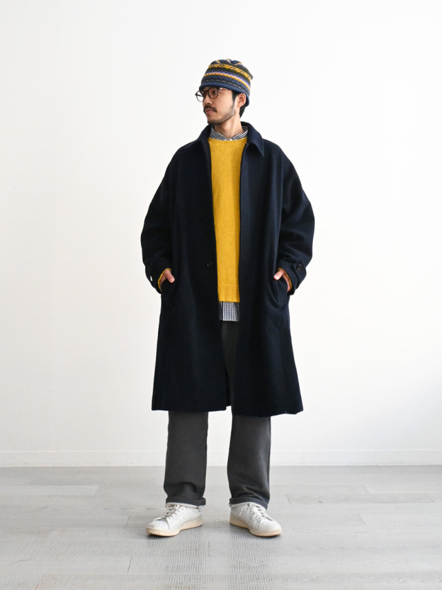 ONE FIFTH (ワンフィフス)　ウールメルトン・ステンカラーコート