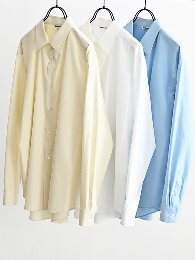 AURALEE (オーラリー)　WASHED FINX TWILL SHIRT
