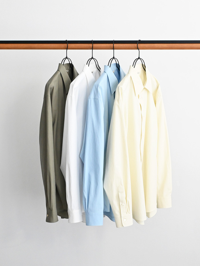 AURALEE (オーラリー)　WASHED FINX TWILL SHIRT