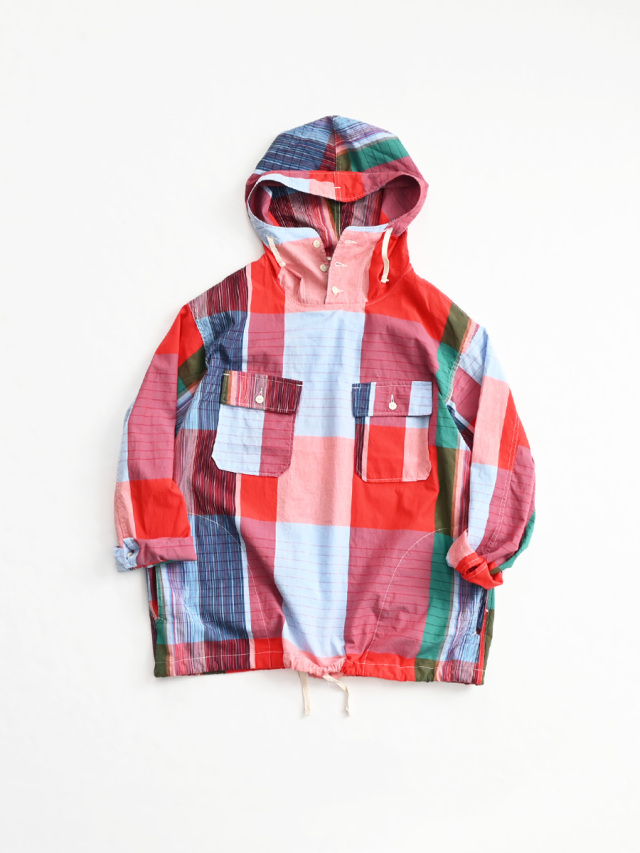ENGINEERED GARMENTS (エンジニアードガーメンツ) Cagoule Shirt - Cotton Big Madras Plaid
