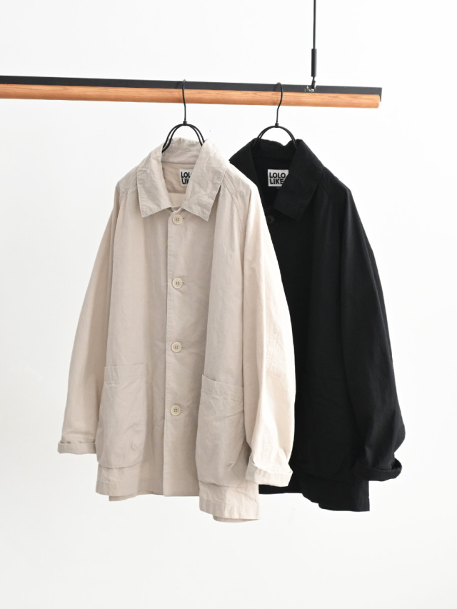LOLO LIKE (ロロライク)　綿麻ツイル ラグランビッグブルゾン