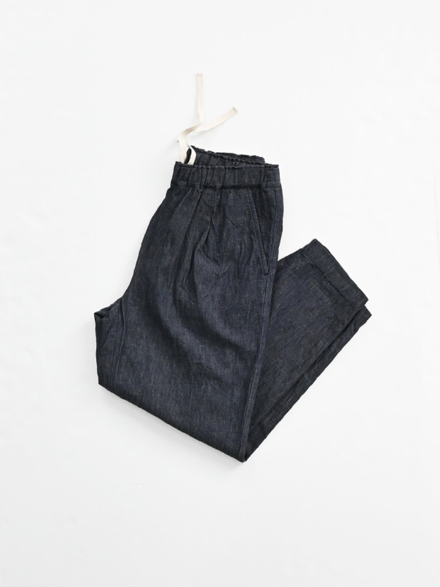 RINEN (リネン)　6オンス ノットインディゴデニム テ－パ－ドパンツ