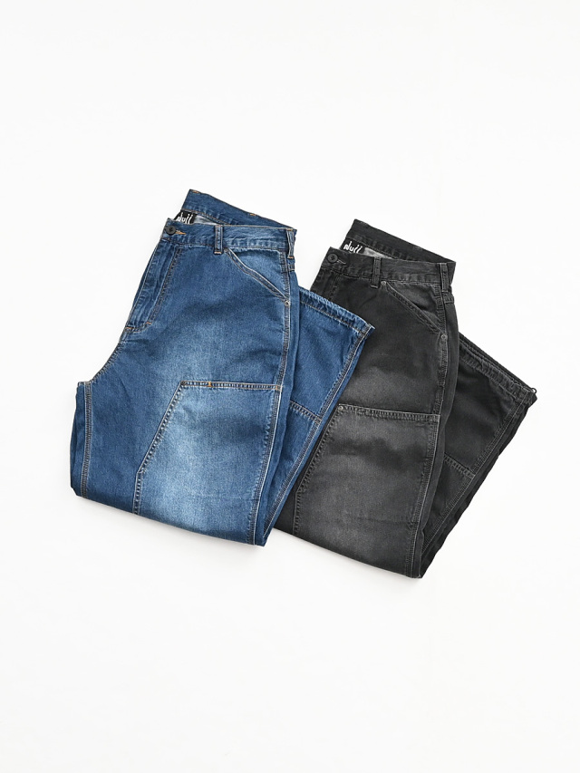 NULL (ヌル)　W-KNEE Long Denim Pant