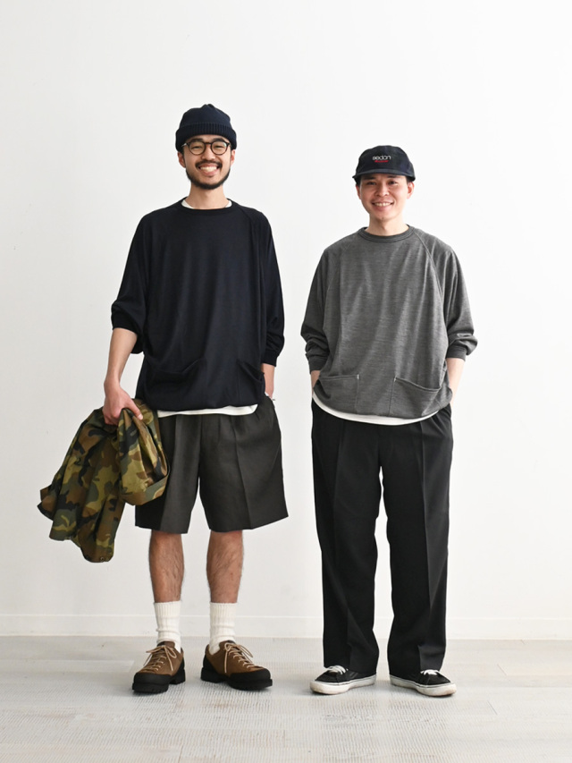 ill (イル)　ウール天竺 ラグランロングTシャツ Made by HAVERSACK