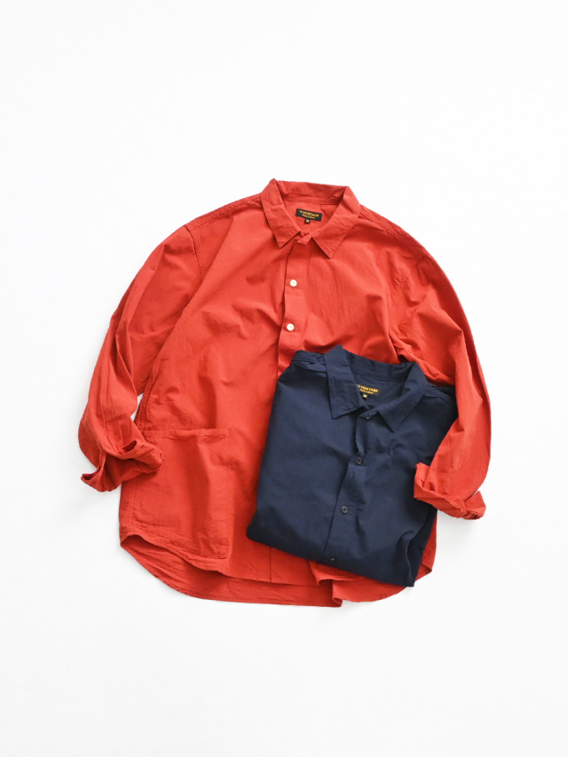 A VONTADE (アボンタージ)　Gardener Apron Shirts LS -OG Cotton/Linen Hard Twist Weaher- VTD-0390-SH