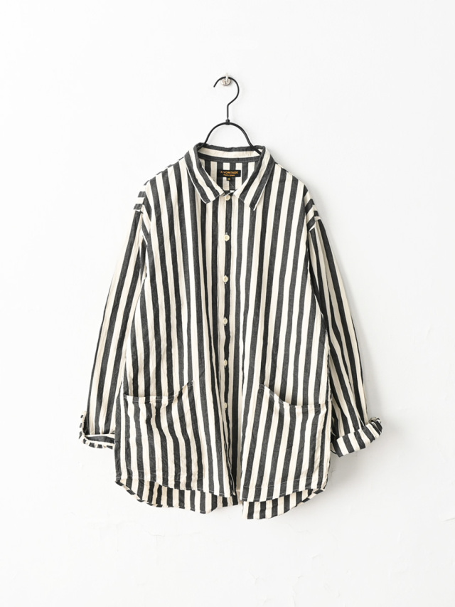 A VONTADE (アボンタージ)　Gardener Apron Shirts LS -OG Cotton/Linen Hard Twist Weaher- VTD-0390-SH
