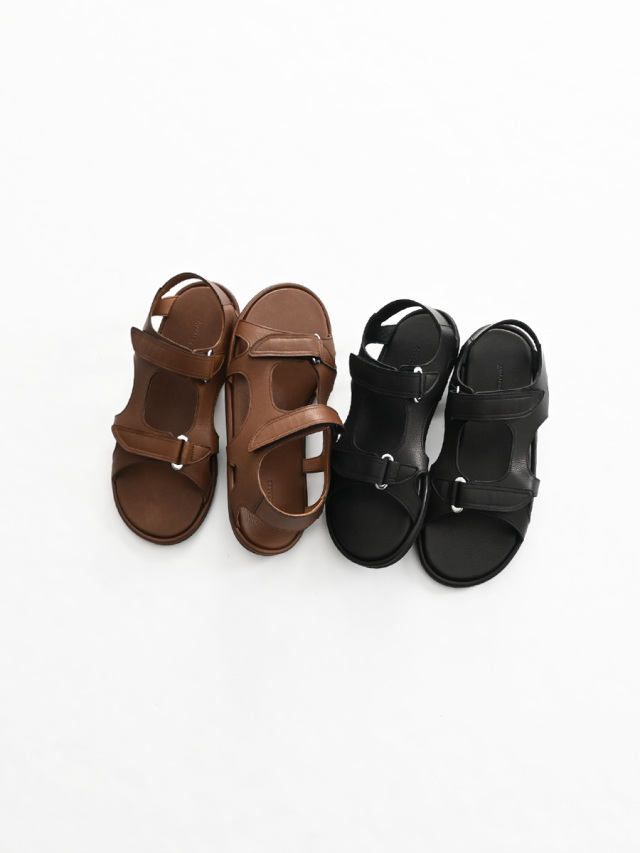 AURALEE (オーラリー) SOFT LEATHER DOUBLE STRAP SANDALS