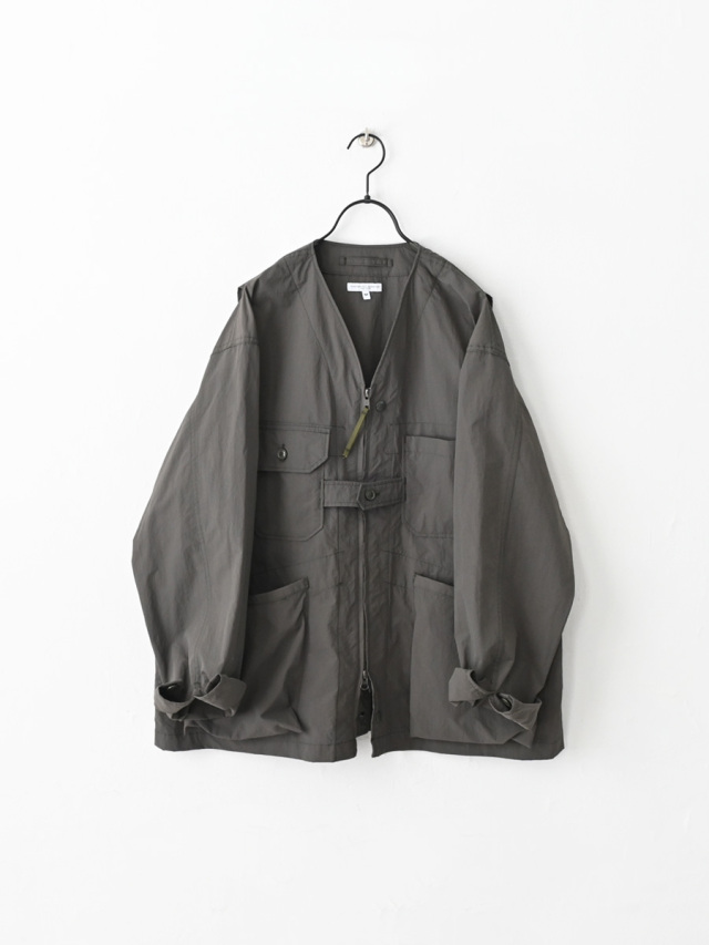 ENGINEERED GARMENTS (エンジニアードガーメンツ)　Cardigan Jacket - Olive Polyester Taslan