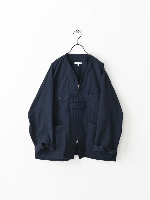 ENGINEERED GARMENTS (エンジニアードガーメンツ)　Cardigan Jacket - Dk.Navy Polyester Taslan