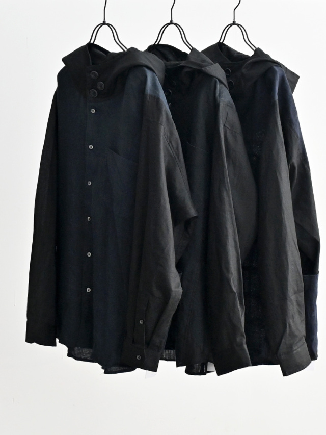 CHANGES (チェンジーズ)　REMAKE LINEN HOODED SHIRTS JACKET