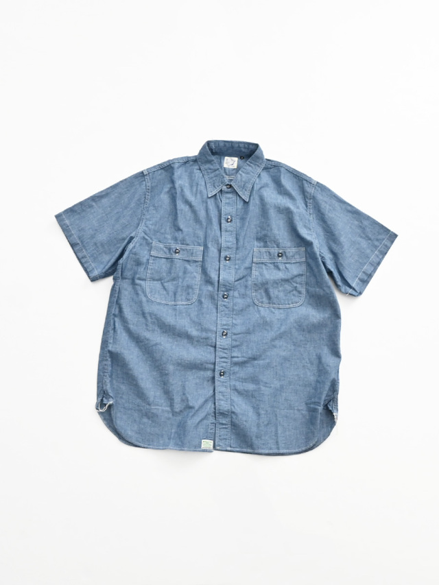 orSlow (オアスロウ)　SHORT SLEEVE CHAMBRAY WORK SHIRT