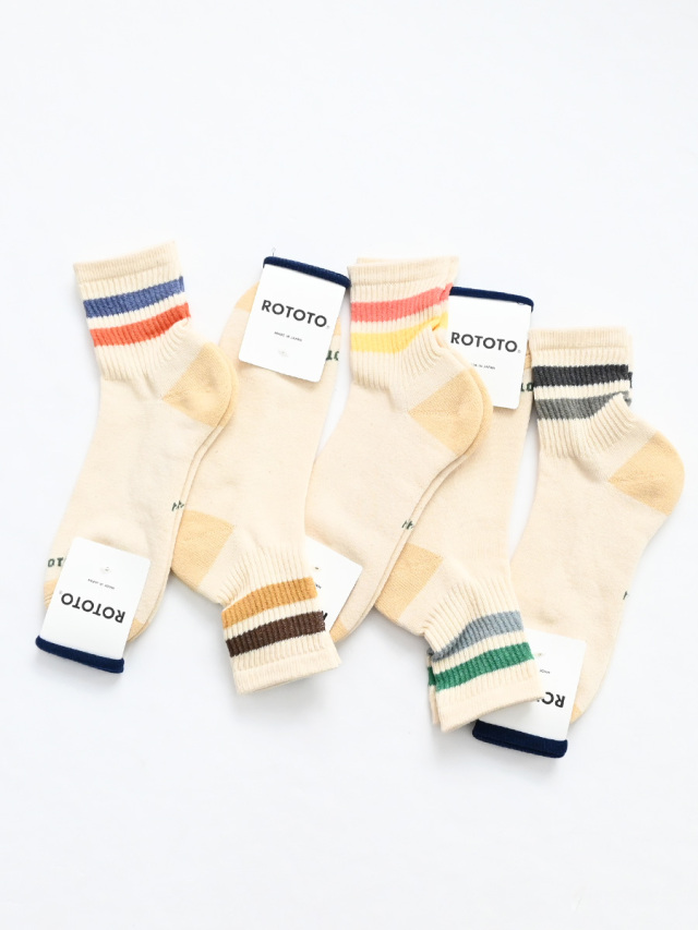 ROTOTO (ロトト)　RETRO ATHLETIC ANKLE SOCKS