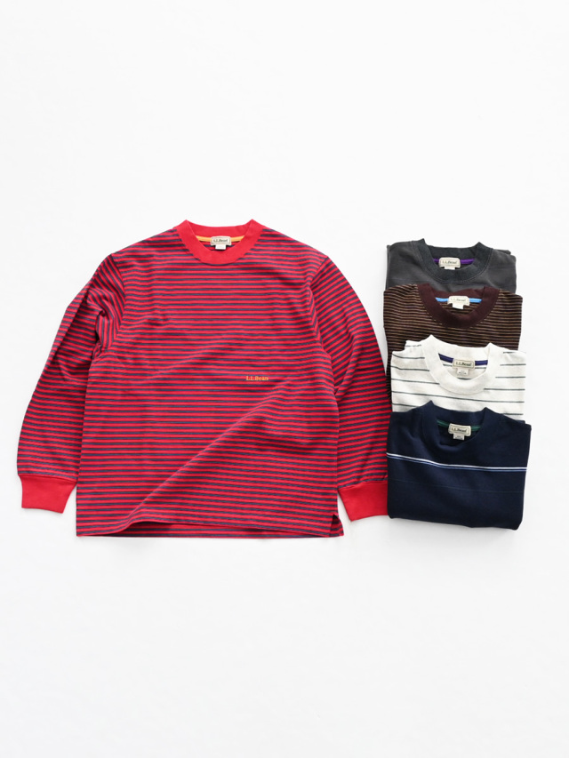 L.L.Bean (エルエルビーン)　ユニオン・ストライプ長袖Tee