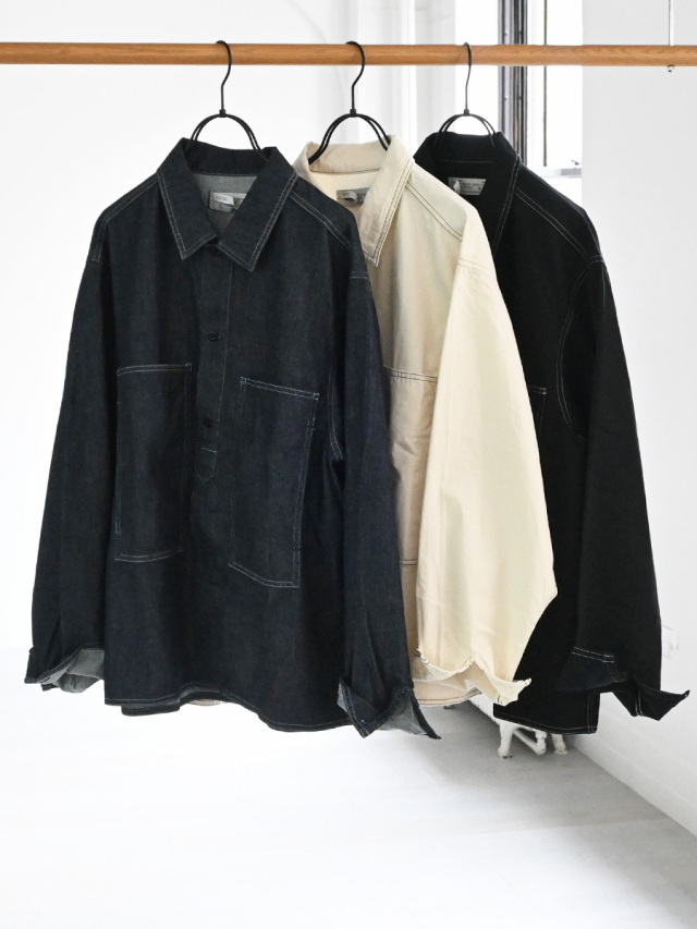 HATSKI(ハツキ) HT.8203006 Faux Pullover Denim Shirt