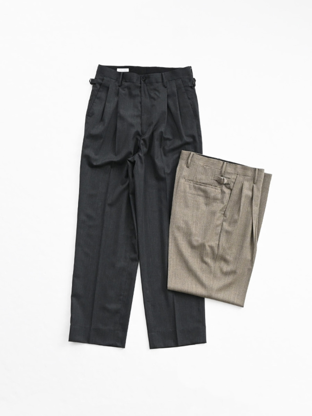 KAPTAIN SUNSHINE (キャプテンサンシャイン) Wool Light Gabardine Shoecut Slacks