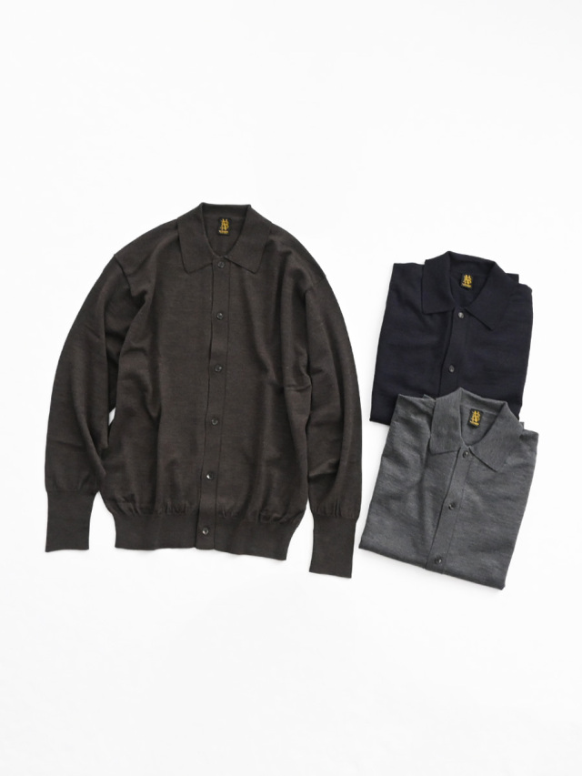 BATONER (バトナー) BABY WOOL POLO CARDIGAN