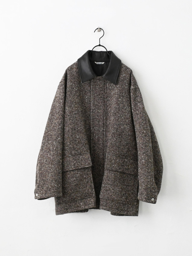 AURALEE (オーラリー)　HOMESPUN TWEED ZIP BLOUSON