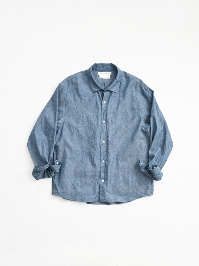 YAECA (ヤエカ)　Comfort Shirt -Extra Wide "Indigo" (150611104) -ナイモノねだり