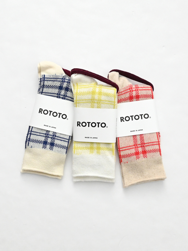 ROTOTO (ロトト)　フレンチ ティータオル パターンソックス