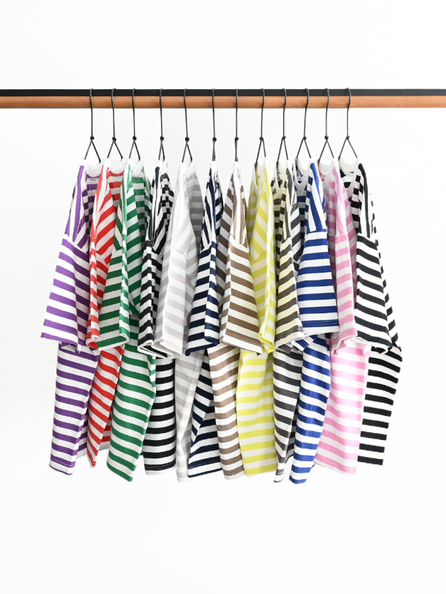 【20%OFF】maillot (マイヨ)　Tube Border S/S Tee (丸胴ボーダー 半袖Tee) MAC-25111