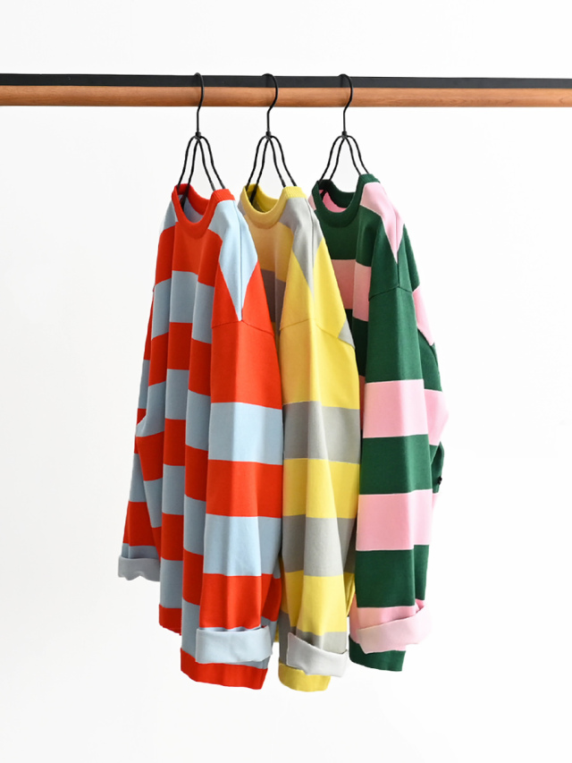 【40%OFF】maillot (マイヨ)　Wide Border Long-Tee (ワイドボーダーロングTee) MAK-21222 -ナイモノねだり