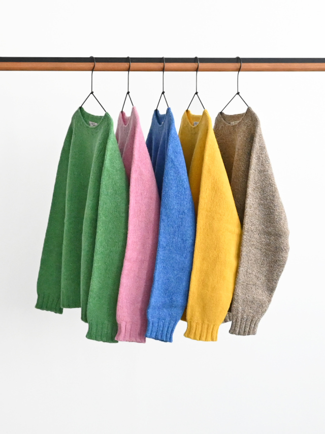 Nor'Easterly (ノアイースターリー) 2PLY CREW NECK SWEATER (無地・クルーネック)