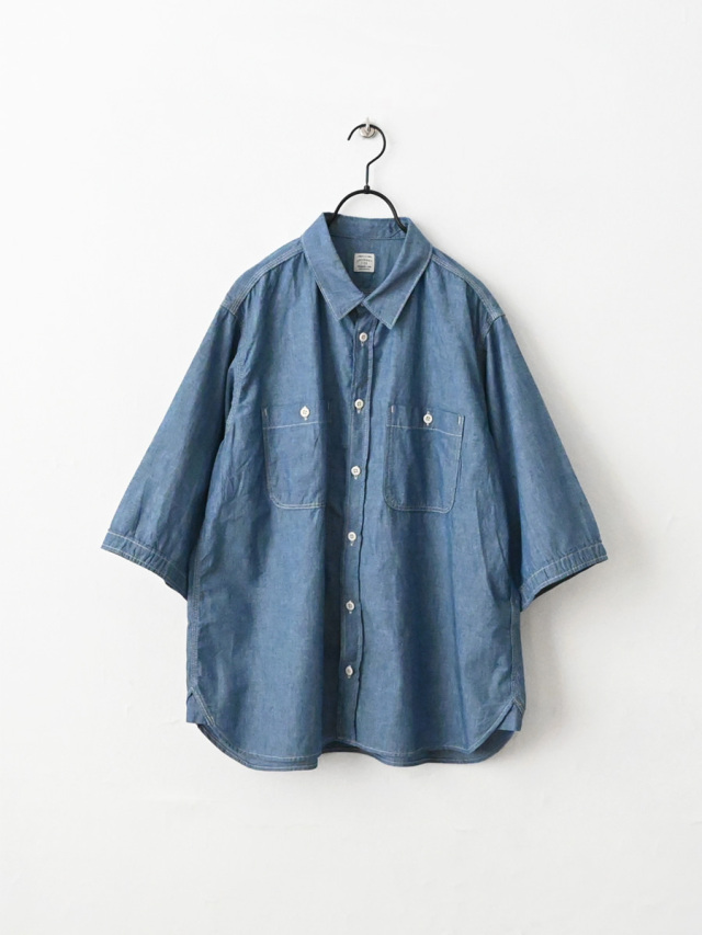 ORDINARY FITS (オーディナリーフィッツ)　CHAMBRAY SHORT SLEEVE WORK SHIRTS / 207-225