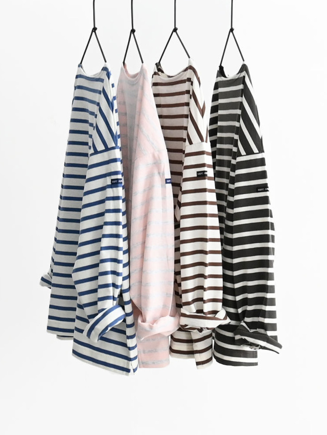 SAINT JAMES (セントジェームス)　MORLAIX LOOSE BORDER (モーレルーズドロップショルダー・ボーダー)