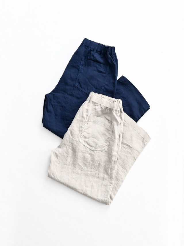 RINEN (リネン)　40/1リネン平織エアタンブラー イージーパンツ