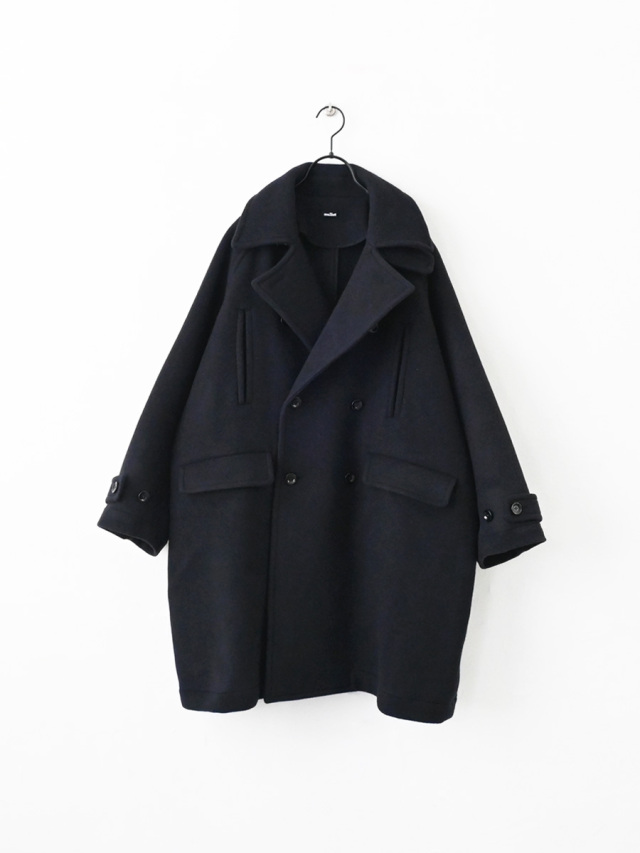 maillot mature (マイヨマチュア) Double Face Beaver Big Pea Coat (ダブルフェイスビーバービッグPコート) MAO-23250