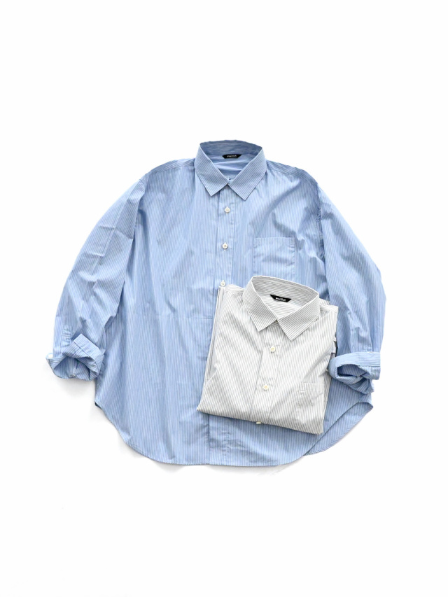 maillot mature (マイヨマチュア)　Pin Stripe Play Shirt (ピンストライププレイシャツ) MAS-25259