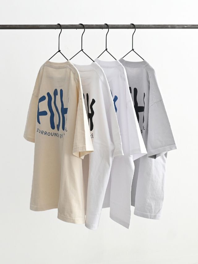 FiSH'S (フィッシュ)　 ウェーブロゴ プリントTee #D