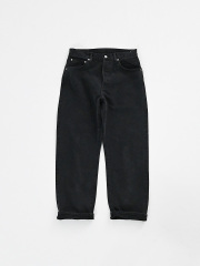 HATSKI (ハツキ)　DENIM01 Loose Tapered Denim -Fead Black-