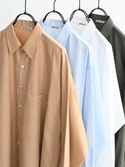 AURALEE (オーラリー)　WASHED FINX TWILL BIG SHIRT