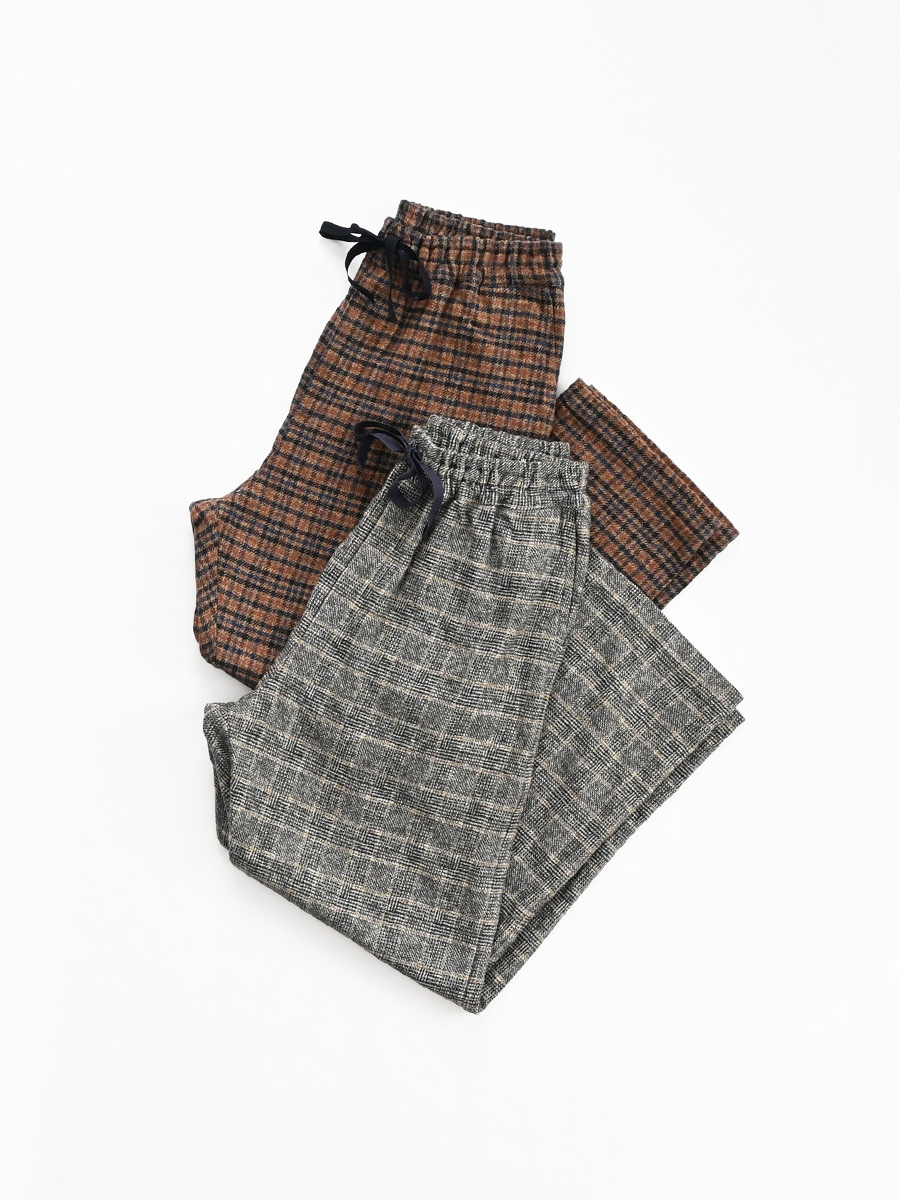maillot (マイヨ)　Tweedy Cotton Check Easy Trouser (ツィーディーコットンチェック・イージートラウザー) MAP-25210