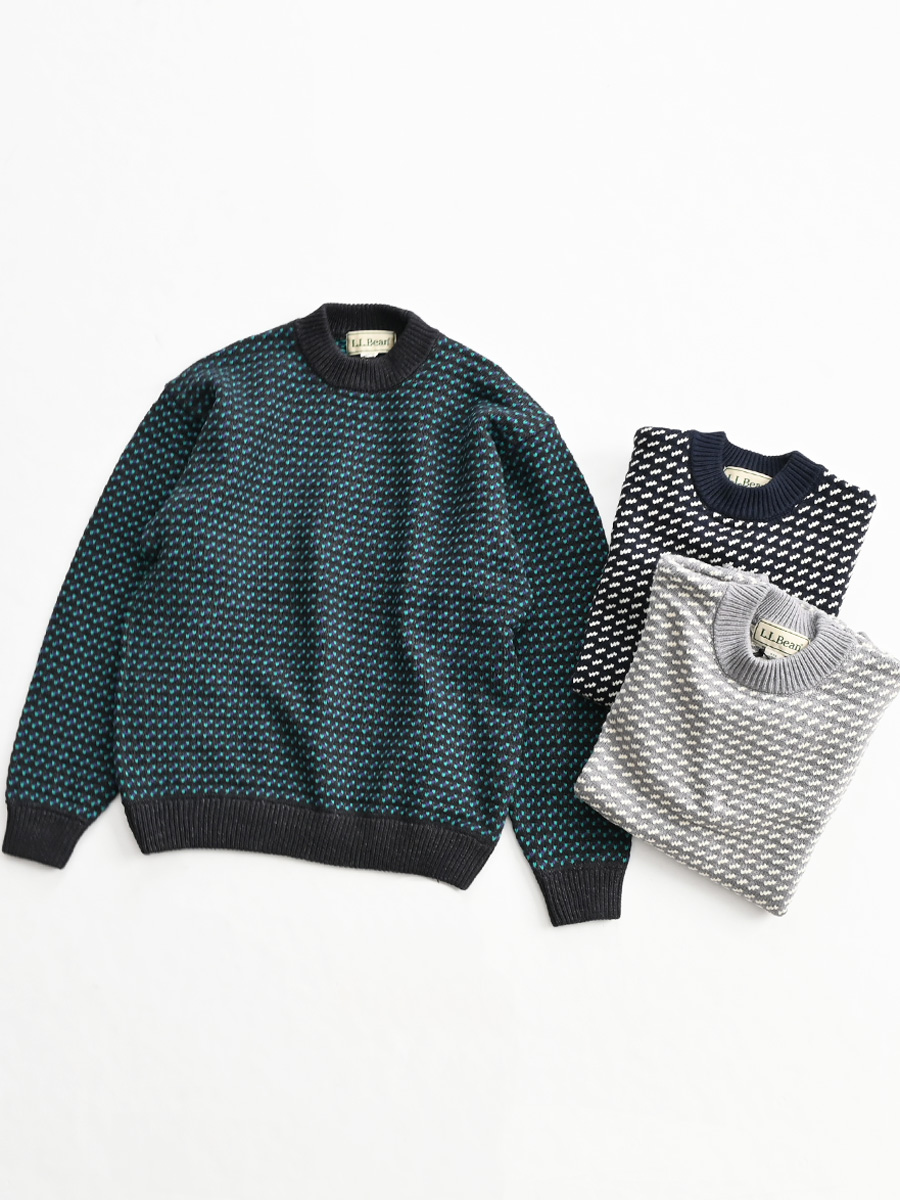 リンL.L.Bean エルエルビーン バーズアイセーター　ボタン L リン様専用L.L.Bean エルエルビーン バーズアイセーター ボタン L