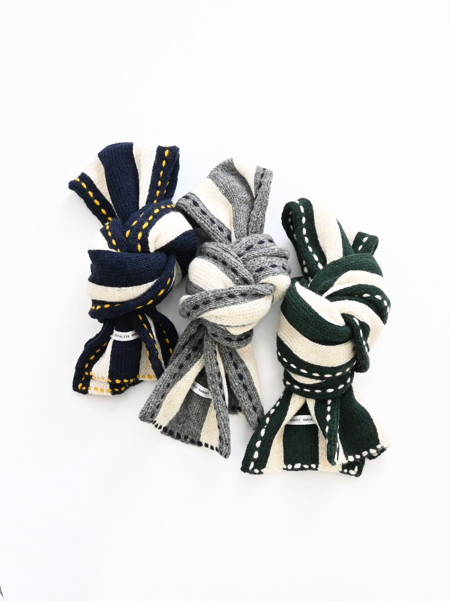 【50%OFF】ONE FIFTH（ワンフィフス）　HANDKNIT STITCH STOLE  -ナイモノねだり