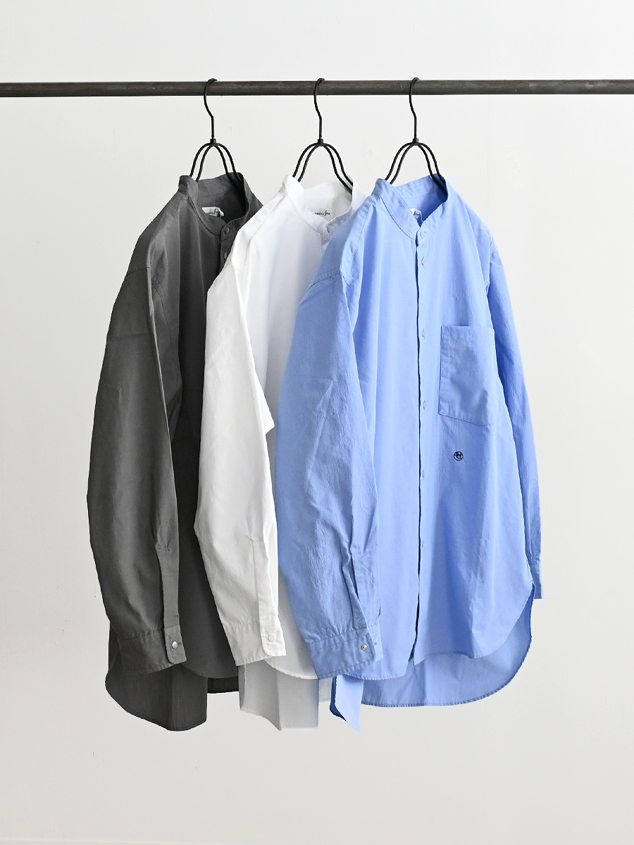 nanamica（ナナミカ） Band Collar Wind Shirt (全3色)