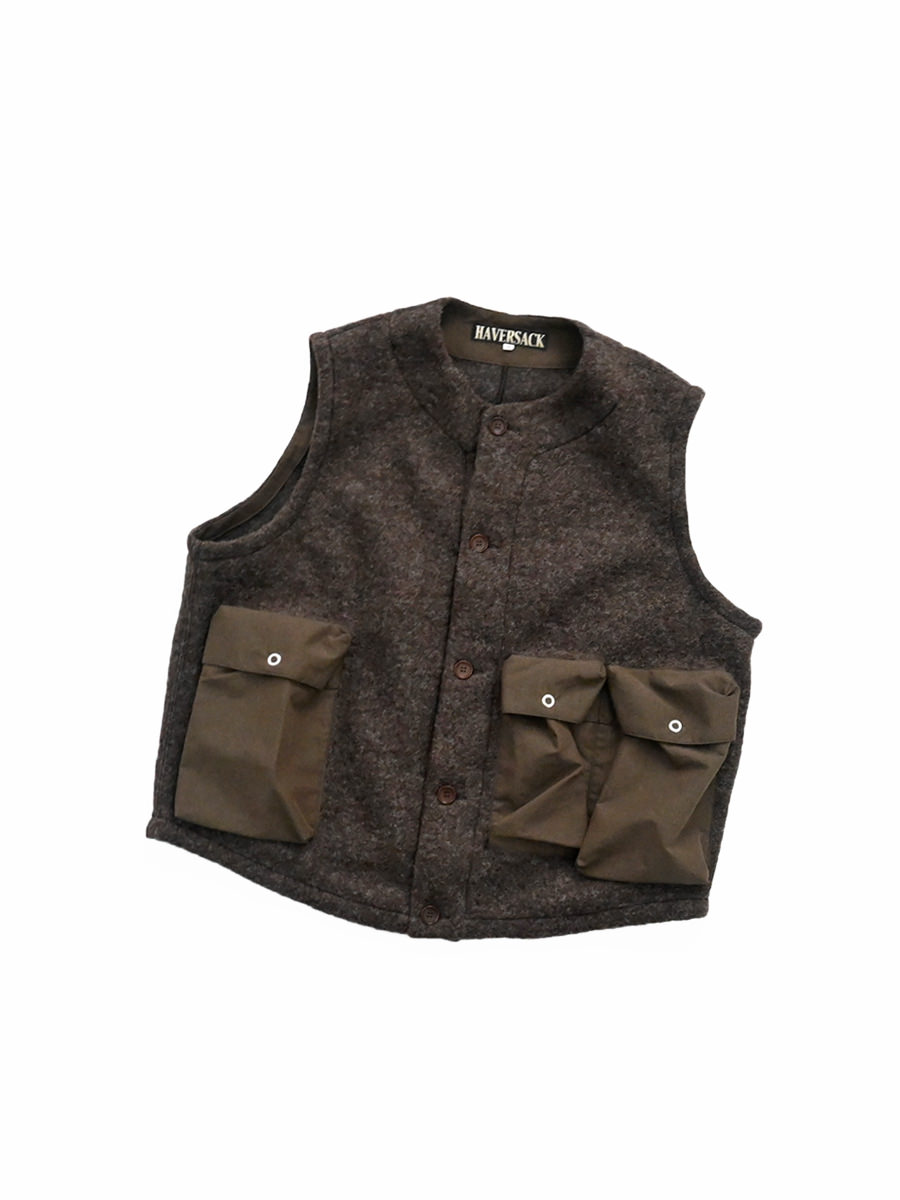 美品　Haversack ニットベスト HAVERSACK(ハバーサック) スライバーニット ベスト 