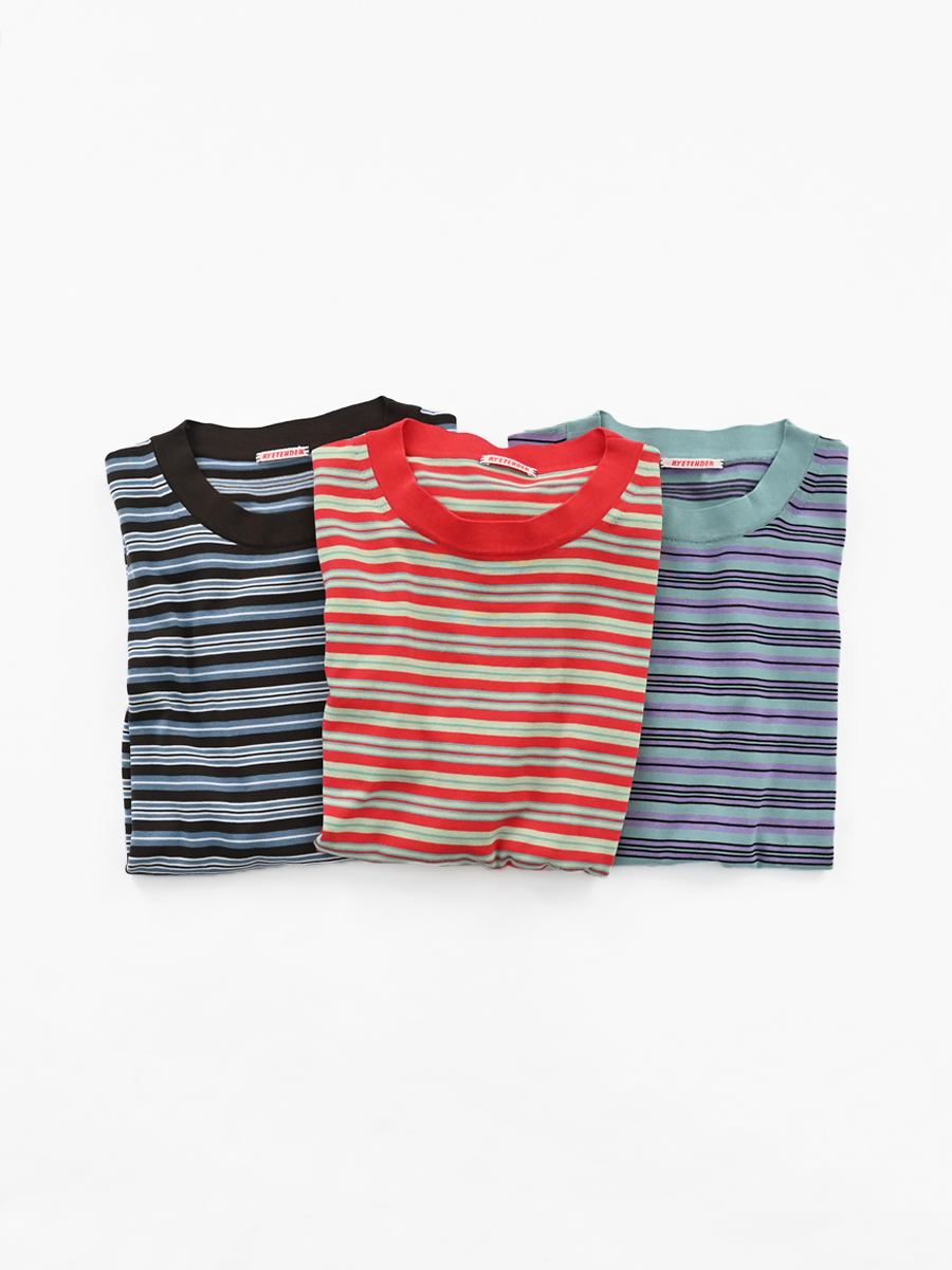 RYE TENDER（ライテンダー）CENTRE TEE - MULTI STRIPE