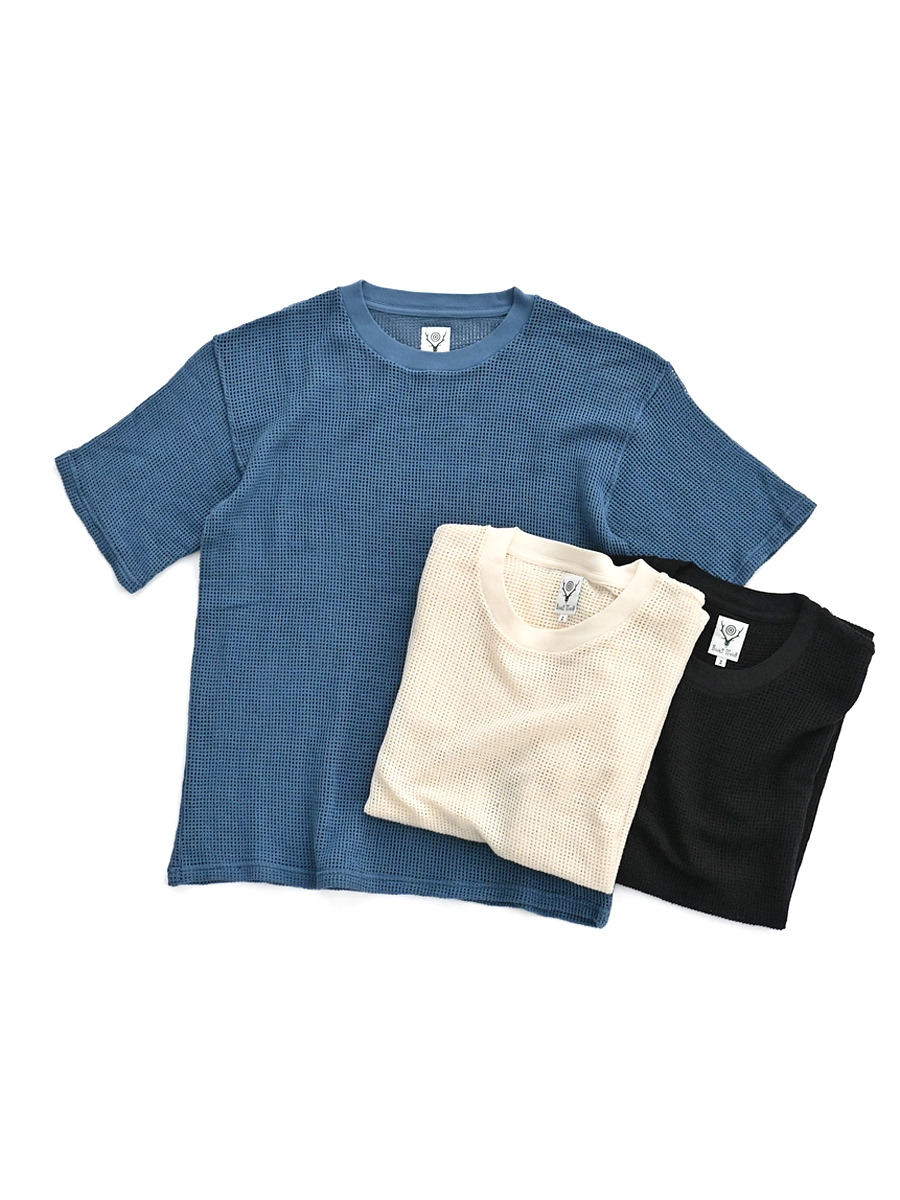 South2 West8(サウスツー ウエストエイト) S/S Crew Neck Tee - Cotton Mesh