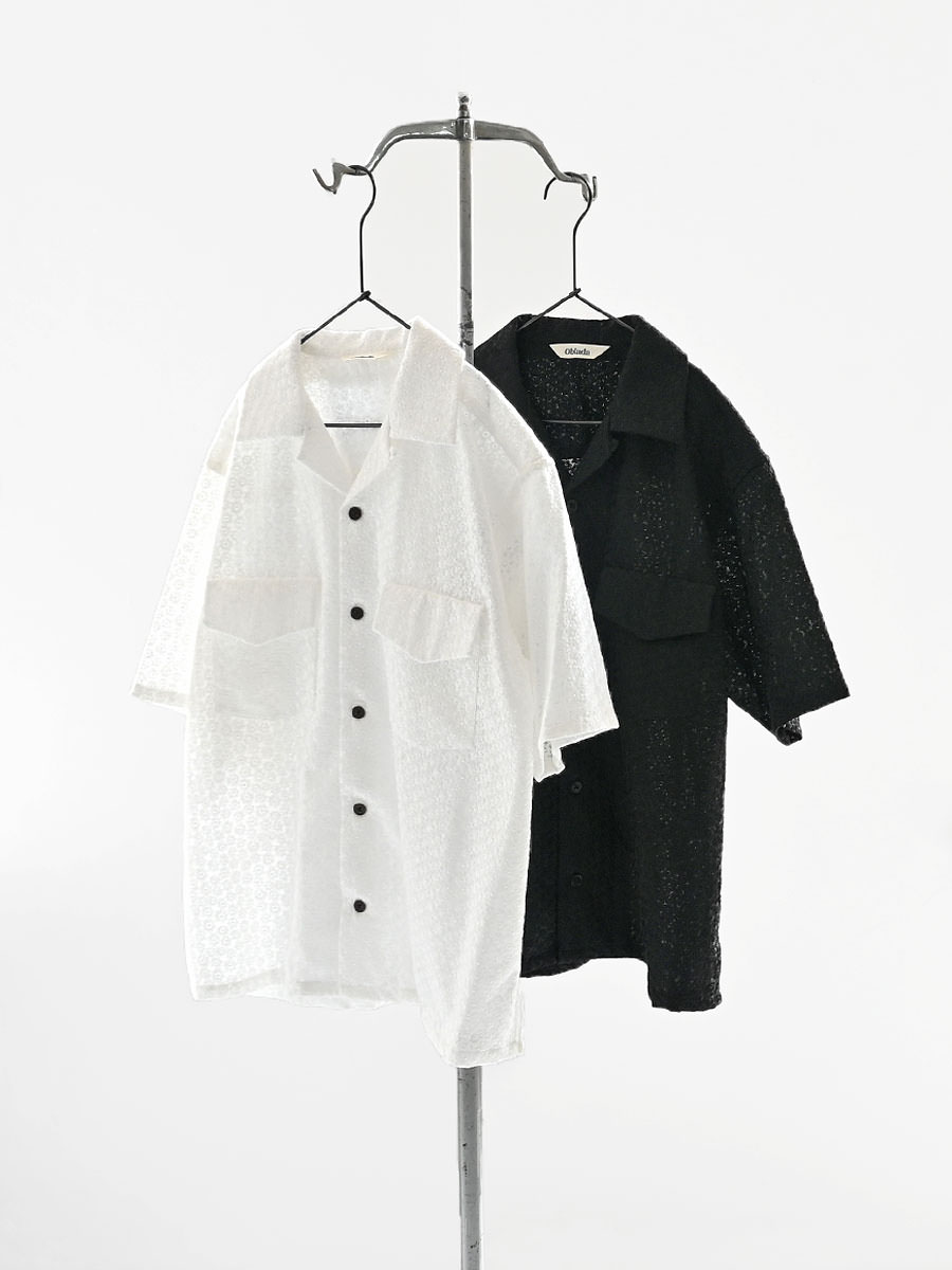 Oblada(オブラダ) FLOWER EMBROIDERY SHIRT