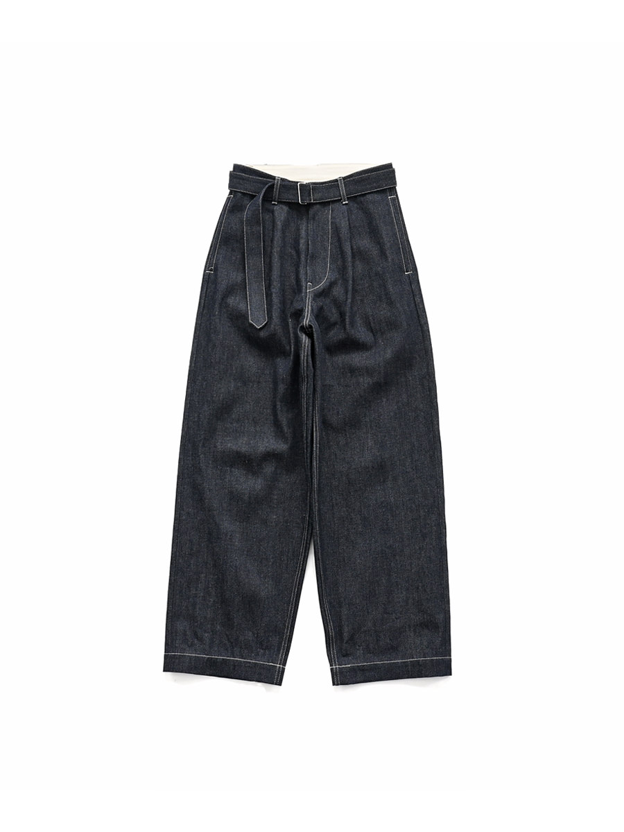 Graphpaper(グラフペーパー) Selvage Denim Belted Pants -INDIGO RIGID-